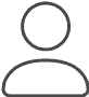 Schwarz-weiß Illustration einer Personensilhouette. Ideal für Profile oder anonyme Benutzerdarstellungen.