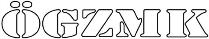 Textlogo „ÖGZMK“ in stilisierter Schriftart, schwarz-weiß, mit Umrissen der Buchstaben.